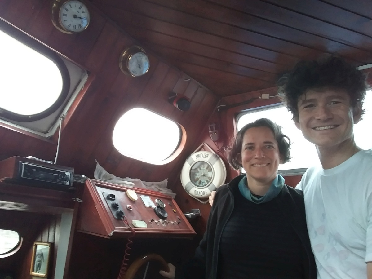 We were kindly offered the option to sleep on one of the boats that was drydocked at the Marina rather than setting up our tent in the pouring ran.